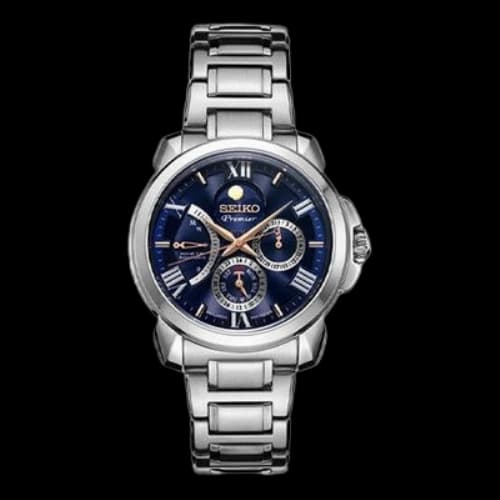 SEIKO Premier Series Blue Dial Steel Strip Sapphire Crystal Watch