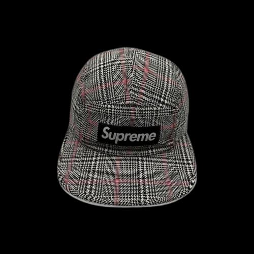 Supreme Mod Plaid Camp Cap 'Black'