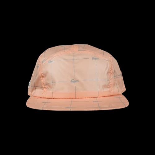 Supreme x Lacoste Reflective Grid Nylon Camp Cap 'Peach'