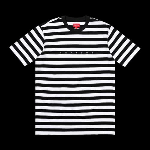 Supreme Bar Stripe Tee 'Black'