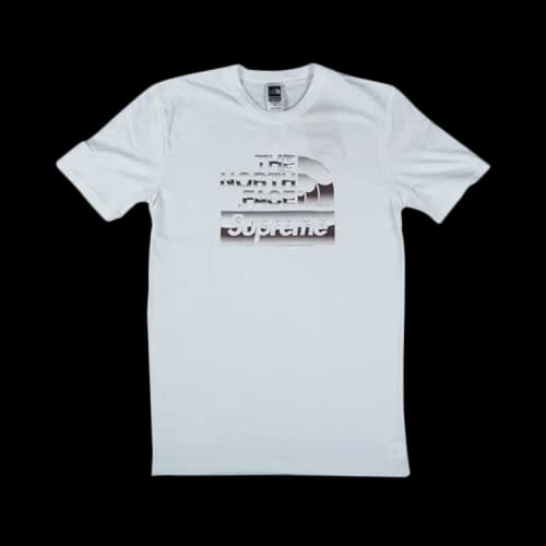 Supreme x The North Face Metallic Logo T-Shirt 'White'