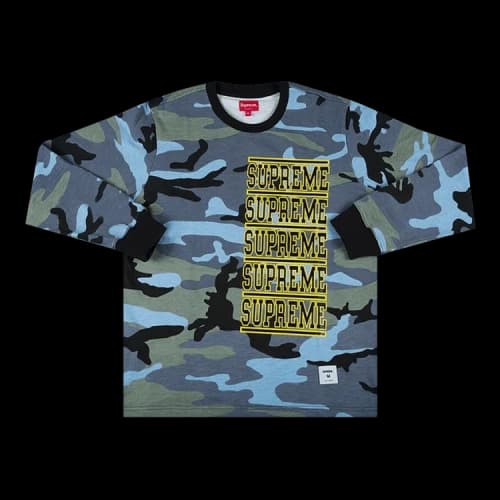 Supreme Stacked Long-Sleeve Top 'Blue Camo'