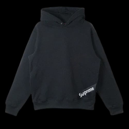 Supreme Corner Label Hooded Sweatshirt 'Black'