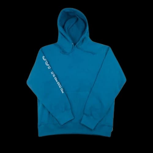 Supreme Sleeve Embroidery Hooded Sweatshirt 'Dark Aqua'