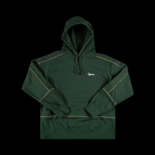 Supreme Piping Hooded Sweatshirt 'Green'