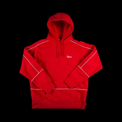 Supreme Piping Hooded Sweatshirt 'Red'