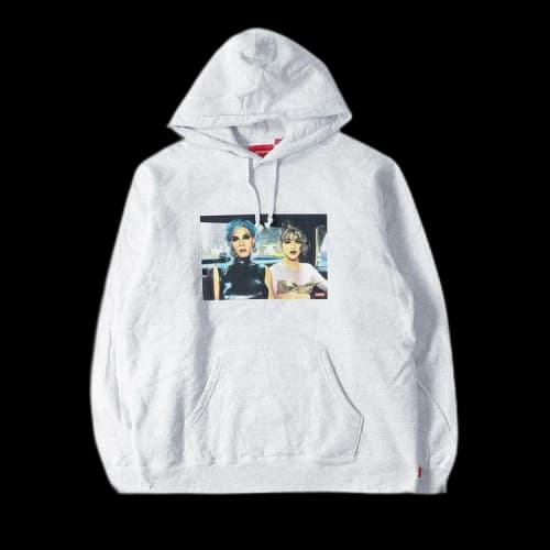Supreme Nan Goldin Misty and Jimmy Paulette Hooded Sweatshirt 'Ash Grey'
