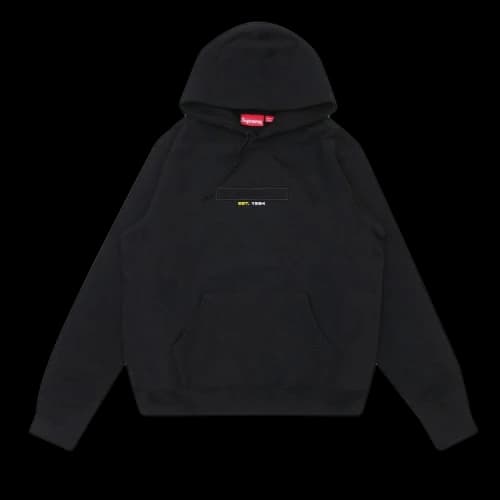 Supreme Embossed Logo Hooded Sweatshirt 'Black'