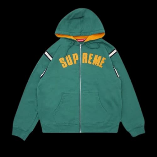 Supreme Jet Sleeve Zip Up Hooded Sweatshirt 'Light Pine'