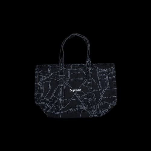 Supreme Gonz Map Denim Tote 'Black'