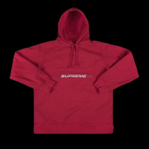 Supreme Zip Pouch Hooded Sweatshirt 'Red'
