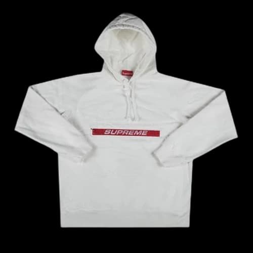 Supreme Zip Pouch Hooded Sweatshirt 'White'