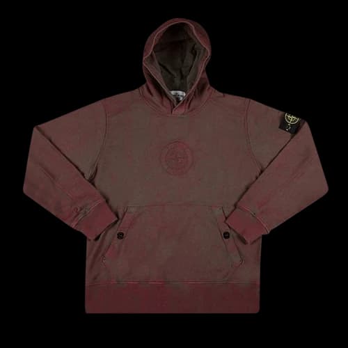 Supreme x Stone Island Hooded Sweatshirt 'Red'