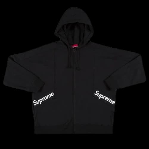 Supreme Color Blocked Zip Up Hooded Sweatshirt 'Black'