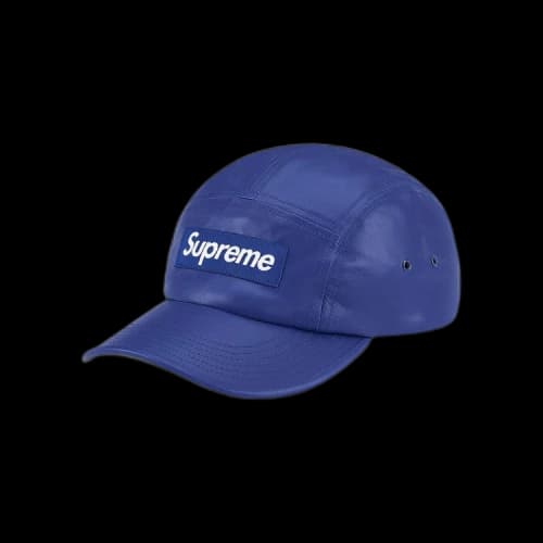 Supreme Leather Camp Cap 'Royal'