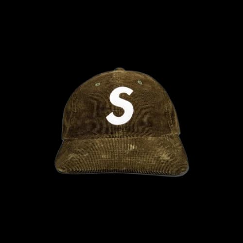 Supreme Fine Wale Corduroy S Logo 6-Panel 'Olive'