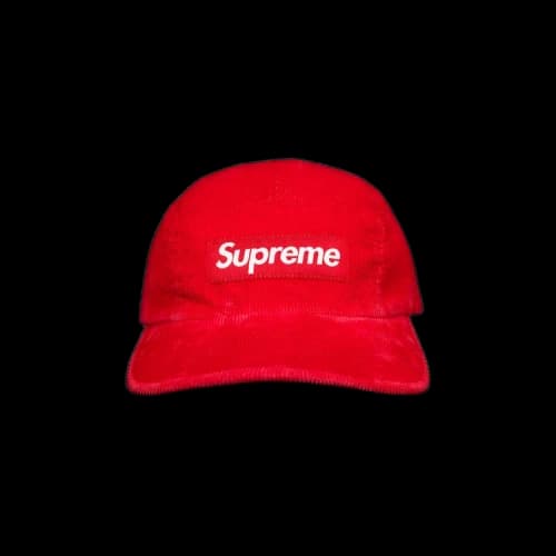 Supreme Fine Wale Corduroy Camp Cap 'Red'