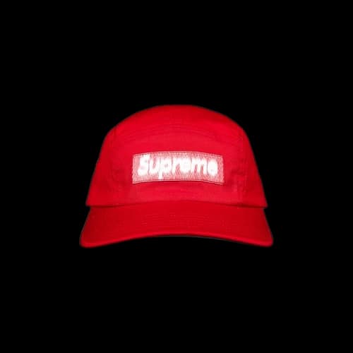 Supreme Reversed Label Camp Cap 'Red'