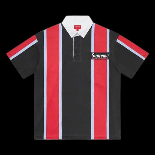 Supreme Stripe Short-Sleeve Rugby 'Black'