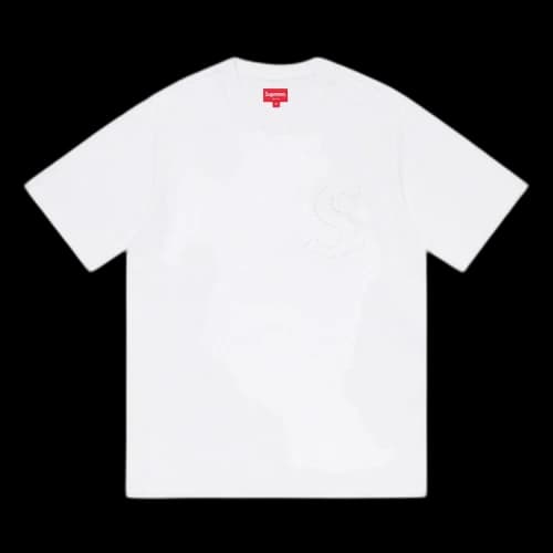 Supreme Laser Cut S Logo Pocket Tee 'White'