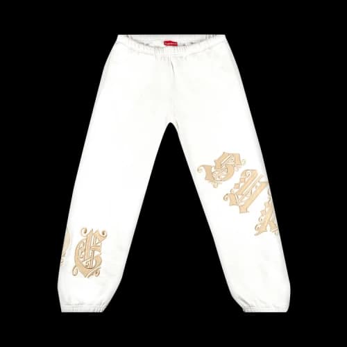 Supreme Old English Wrap Sweatpant 'White'