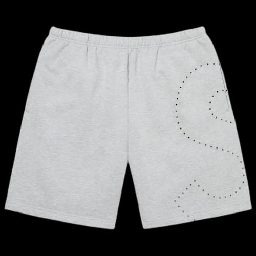 Supreme Laser Cut S Logo Sweatshort 'Heather Grey'