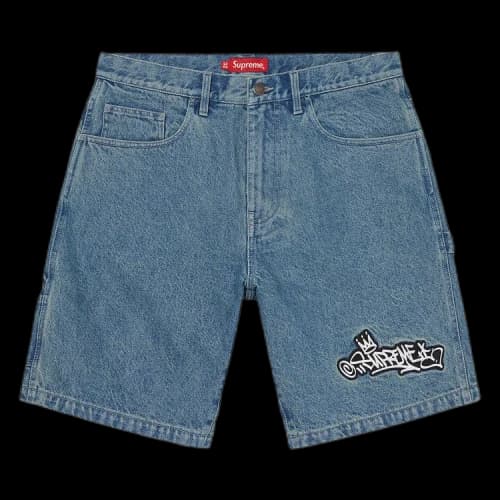 Supreme Handstyle Denim Painter Short 'Blue'