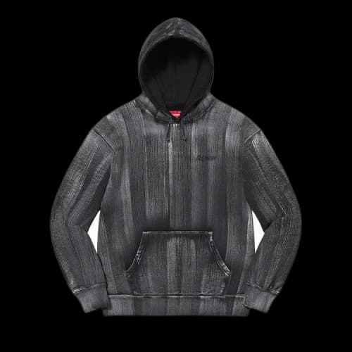 Supreme Brush Stroke Hooded Sweatshirt 'Black'