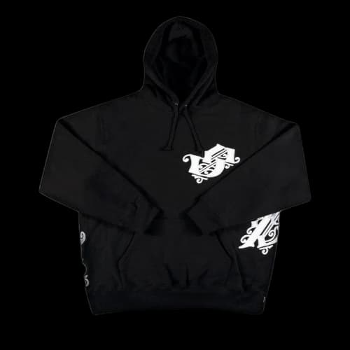 Supreme Old English Wrap Hooded Sweatshirt 'Black'