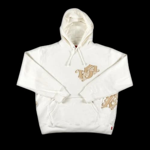 Supreme Old English Wrap Hooded Sweatshirt 'White'