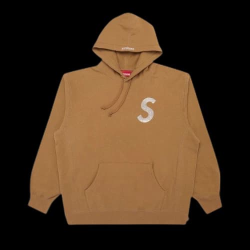Supreme x Swarovski S Logo Hooded Sweatshirt 'Brown'