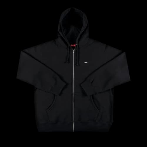 Supreme Small Box Zip Up Hooded Sweatshirt 'Black'