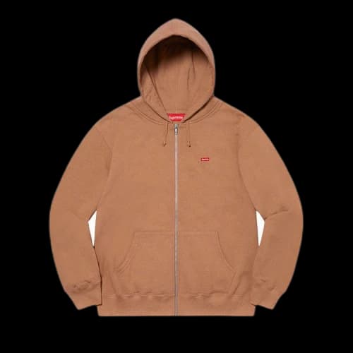 Supreme Small Box Zip Up Hooded Sweatshirt 'Brown'