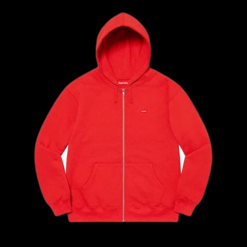 Supreme Small Box Zip Up Hooded Sweatshirt 'Burnt Red'