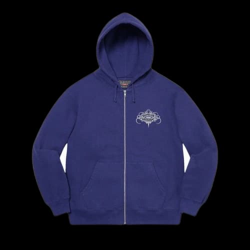 Supreme x Hysteric Glamour Zip Up Hooded Sweatshirt 'Washed Navy'