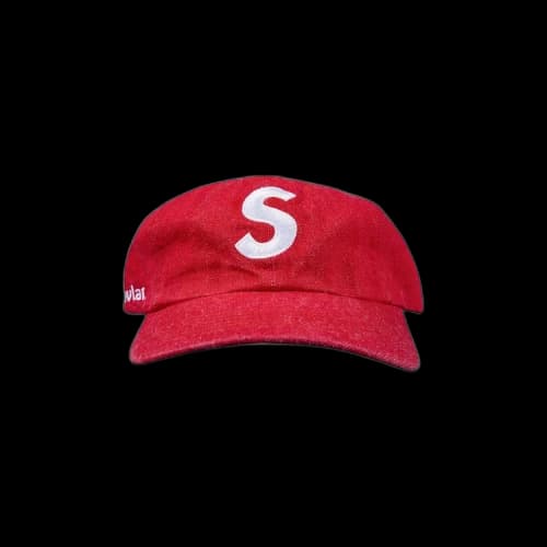 Supreme x Kevlar Denim S Logo 6-Panel 'Red'