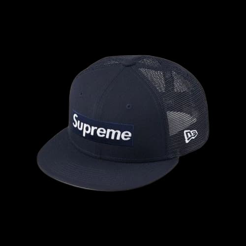 Supreme Box Logo Mesh Back New Era 'Navy'