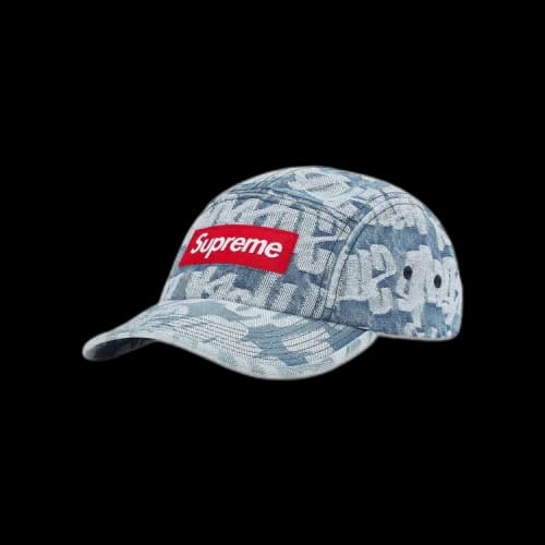 Supreme Fat Tip Jacquard Denim Camp Cap 'Blue'