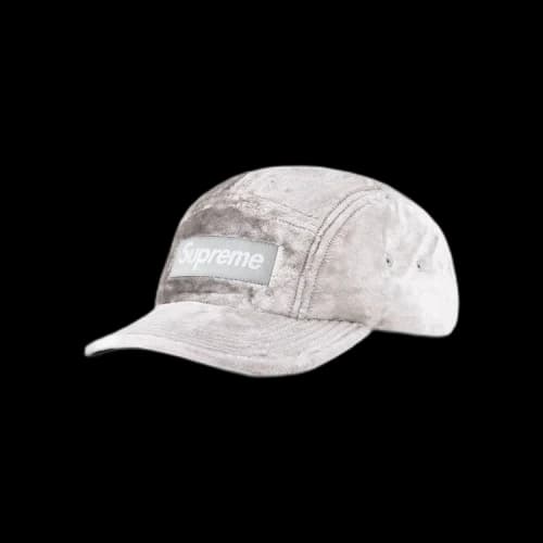 Supreme Crushed Velvet Camp Cap 'Grey'