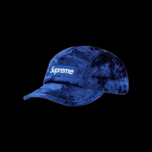 Supreme Crushed Velvet Camp Cap 'Royal'