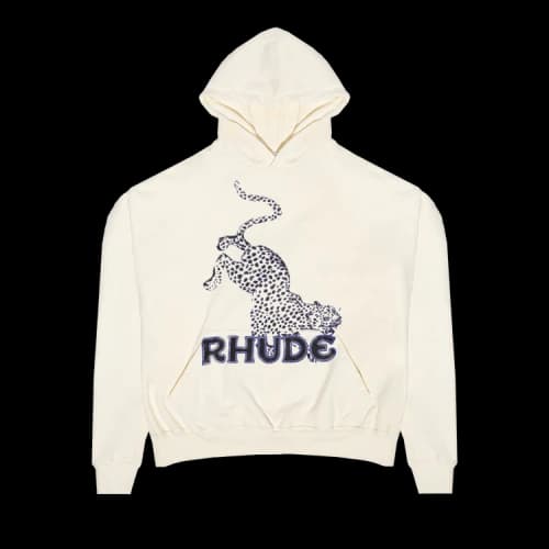 Rhude Lepord Hoodie 'Vintage White'