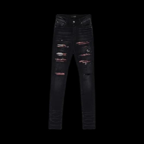 Amiri Tie Dye Bandana Thrasher Jeans 'Aged Black'