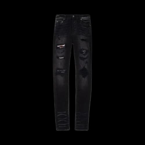 Amiri Hibiscus Artpatch Jean 'Aged Black'