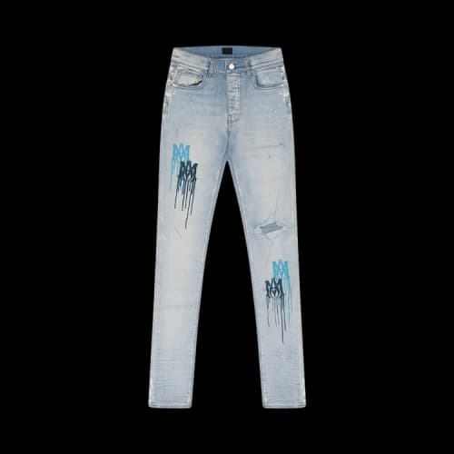 Amiri MA Drip Skinny Jeans 'Light Indigo'