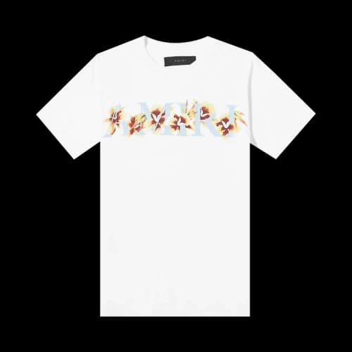 Amiri Hibiscus Logo Tee 'White'