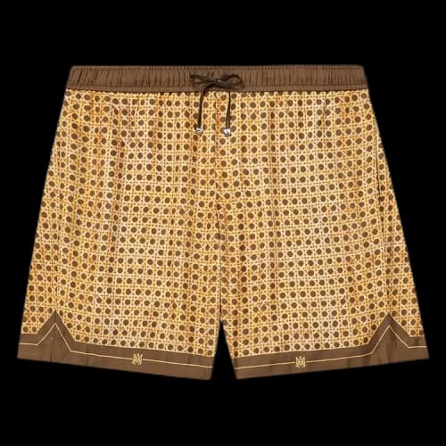 Amiri Weave Patern Silk Short 'Brown'