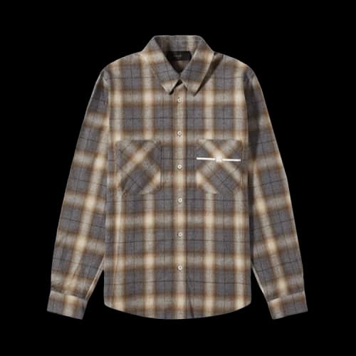 Amiri Flannel Shirt 'Grey'
