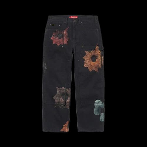 Supreme x Nate Lowman Double Knee Painter Pant 'Black'