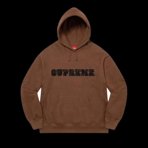 Supreme Lace Hooded Sweatshirt 'Dark Brown'