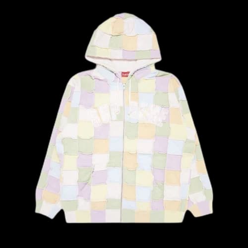 Supreme Reverse Patchwork Zip Up Hooded Sweatshirt 'Multicolor'